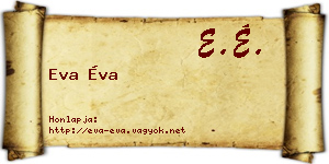 Eva Éva névjegykártya